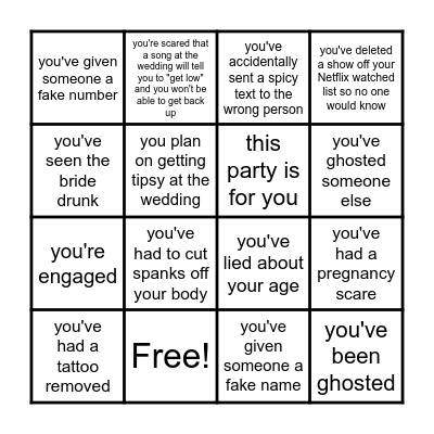 Her taco is off the menu! Drink if... Bingo Card