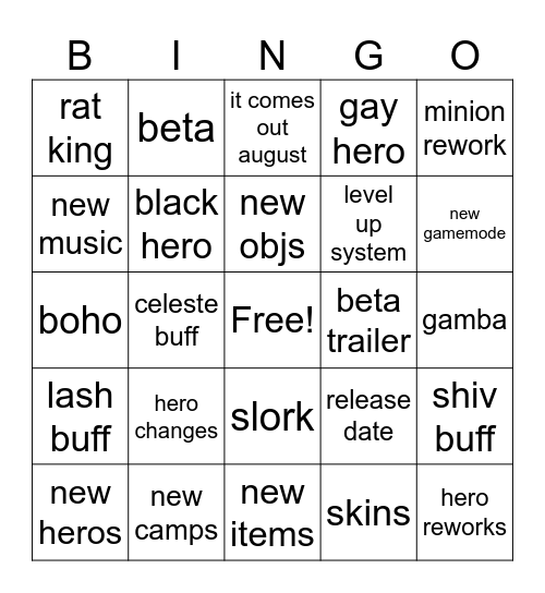 next 2 deadlock patches Bingo Card
