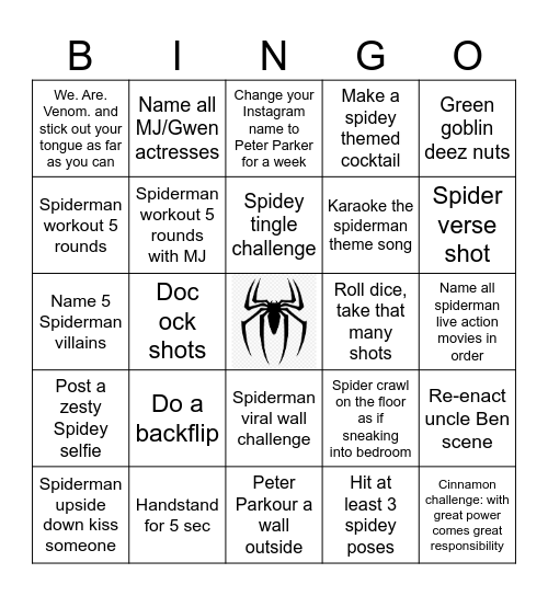 SPIDEY CHUONG Bingo Card