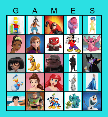 DISNEY MAGICAL Bingo Card