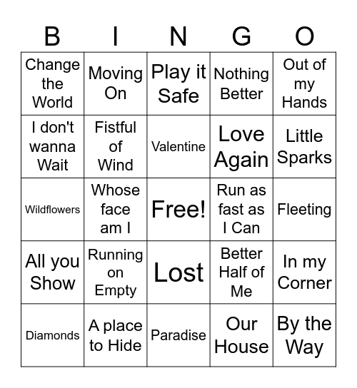 Indie Folk Revival Game 2 Bingo Card