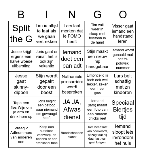 ItaliaBingo Card