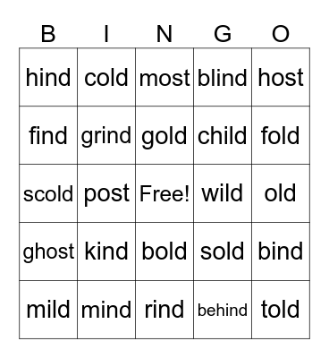 Exceptions BINGO Card