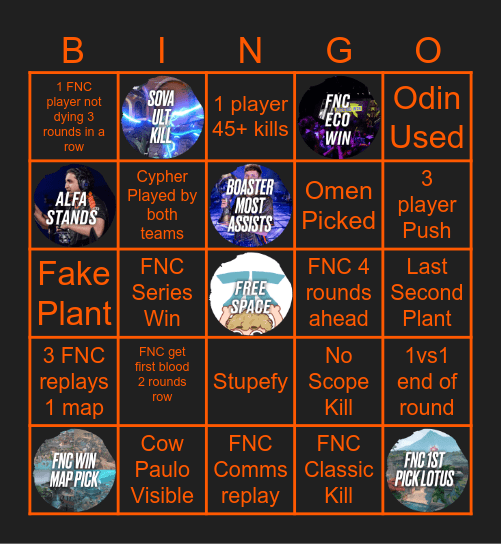 FNC vs Joblife (S2 26) Bingo Card
