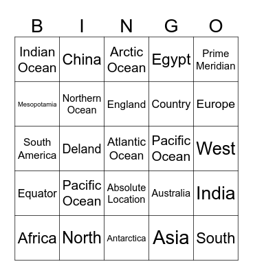 Basic Life Skills Bingo Card