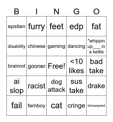 INSTAGRAM BINGO Card