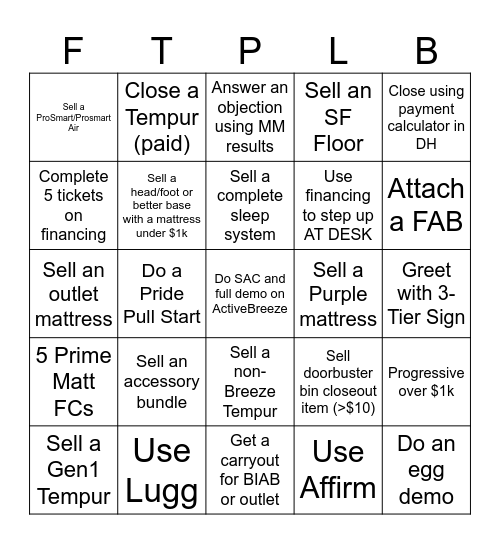 Labor Day Hustle Bingo Card
