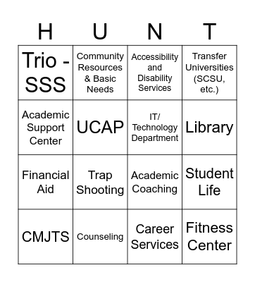 Hutch - Name: ______________________ StarID/Tech ID:________________ Bingo Card