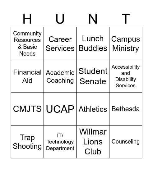 Willmar - Name _____________________ Star/Tech ID _________________ Bingo Card