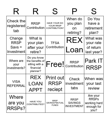 6 DAYS LEFT =  TAG LINE BINGO Card