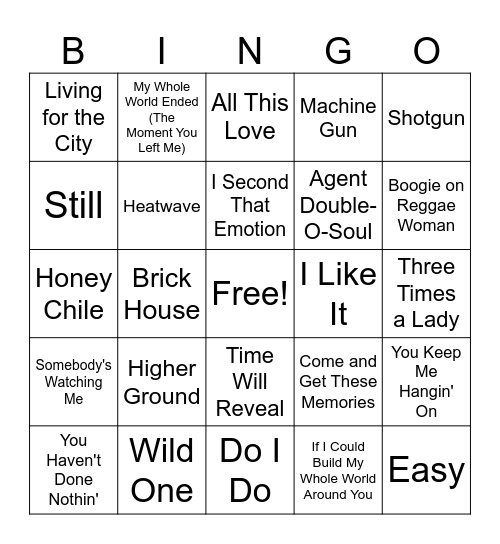 Mo Town Rd 1 Bingo Card