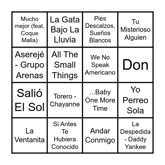 BINGO STAFF Bingo Card