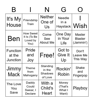 Mo Town Rd 2 Bingo Card
