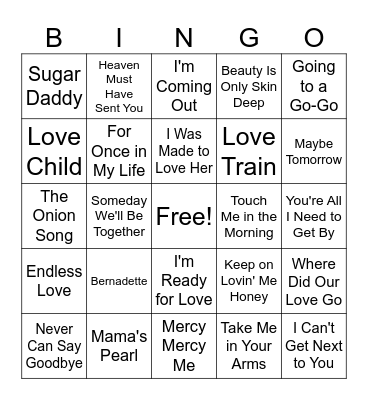Mo Town Rd 3 Bingo Card