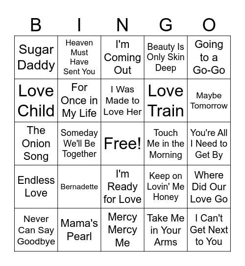Mo Town Rd 3 Bingo Card
