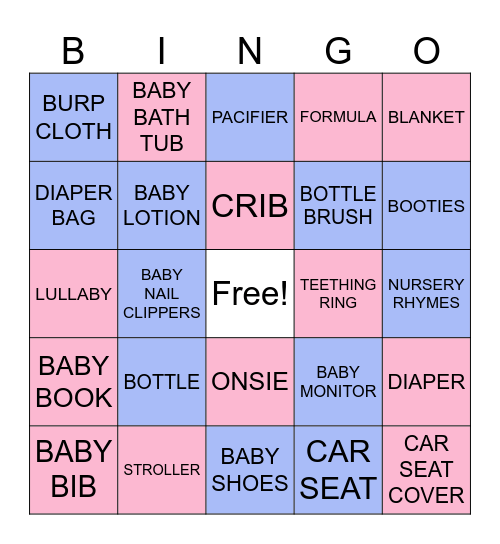 BABY BINGO Card