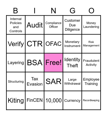 BSA BINGO Card