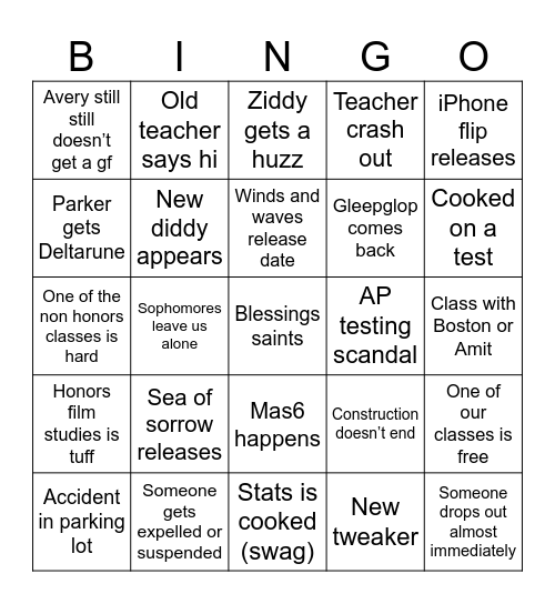 20267 Bingo Card