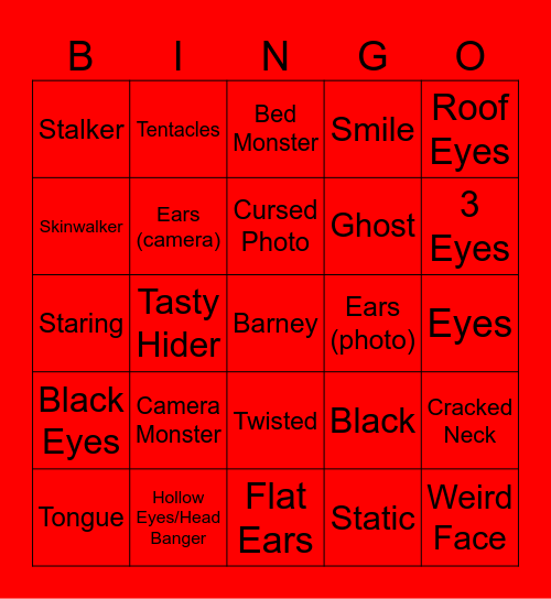 Animal Hospital Anomaly Bingo Card