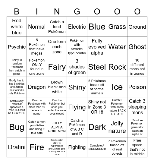 Ultimate ZA BINGO Card