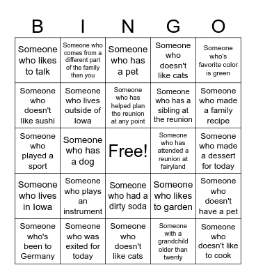 Mohr 95'th! Bingo Card