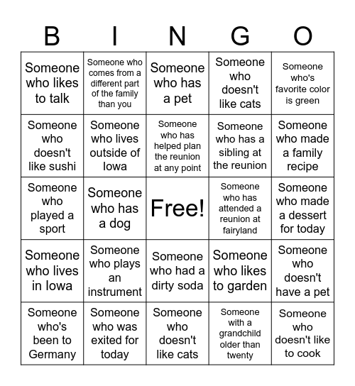 Mohr 95'th! Bingo Card