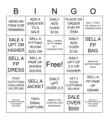 BACK TO SCHOOL BINGO Card