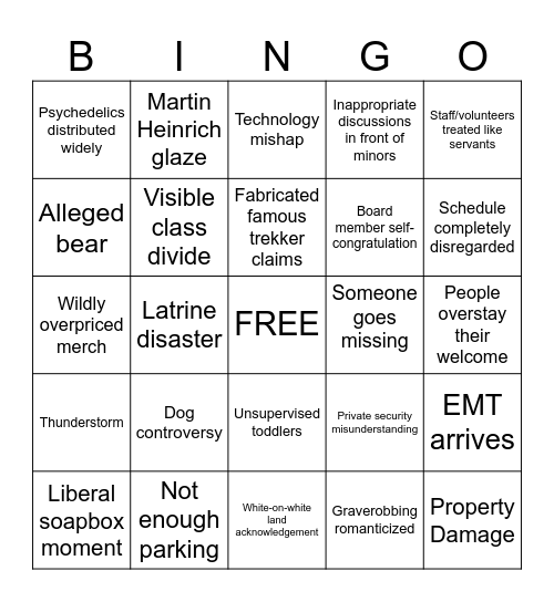100th Bingo Card