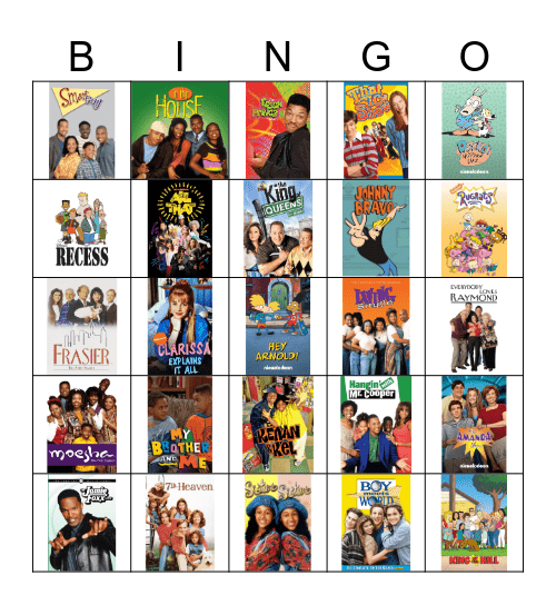 Sitcom Bingo Card