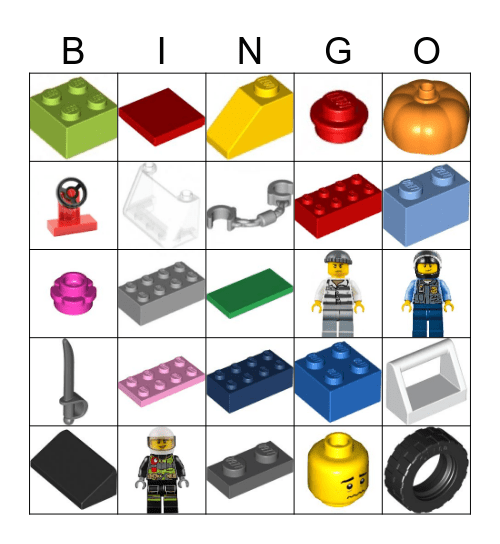 Lego Birthday Bingo Card
