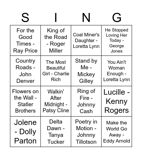 Golden Age of Pop & Rock (1950s–1960s) Bingo Card