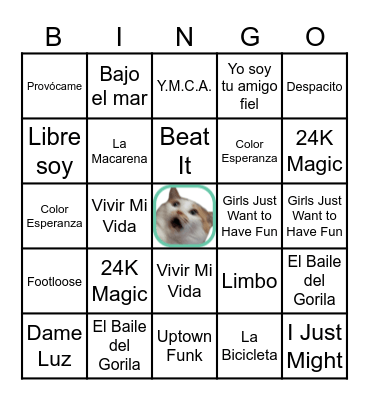 BINGO MUSICAL Bingo Card