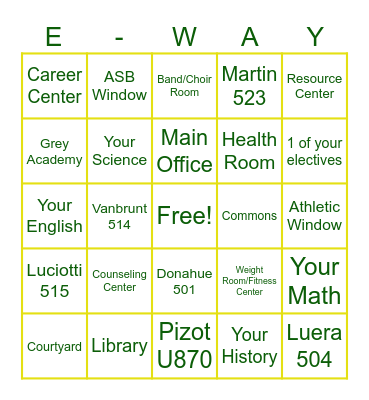 Evergreen Bingo Card