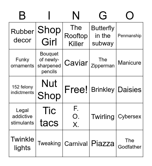 You've Got Mail Bingo Card