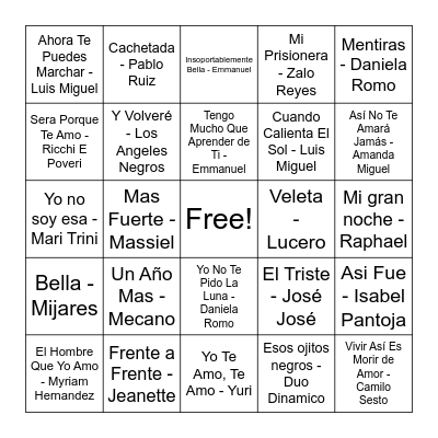 Cumple Lily Bingo Card
