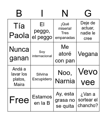 Bingo de memes Bingo Card