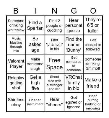 VRCBingo Card
