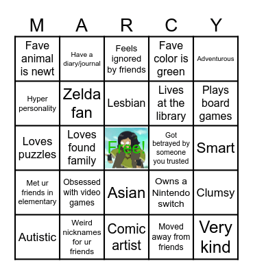 Marcy Wu bingo Card