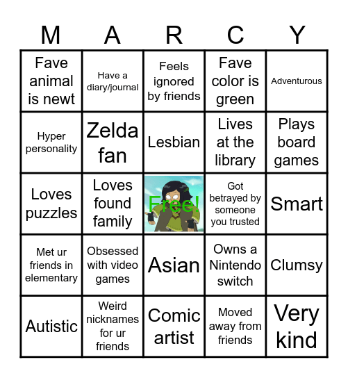 Marcy Wu bingo Card