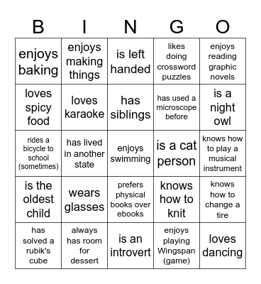 Tantoco 9th Biology Bingo Card