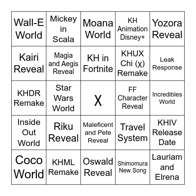 D23 2026 Expo Bingo Board Bingo Card