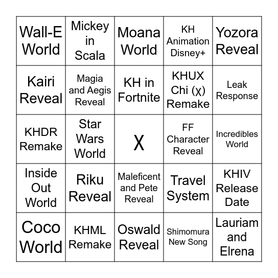 D23 2026 Expo Bingo Board Bingo Card