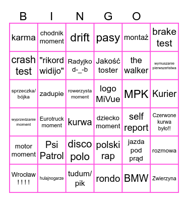 STOP CHAM BINGO REMIX Bingo Card