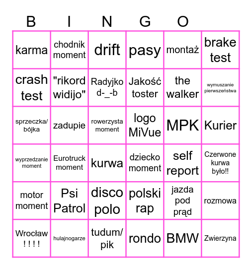 STOP CHAM BINGO REMIX Bingo Card