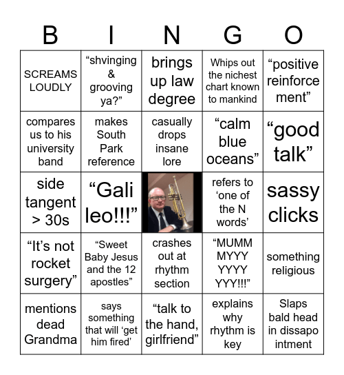 SIMON SWEENEY BINGO BANGO BONGO!!!! Bingo Card