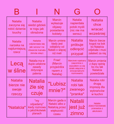 Marcin (+Natalia) na imprezie Bingo Card