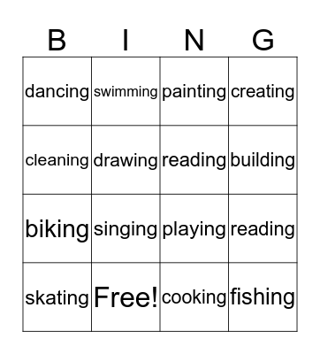 Things to do instead of tv Bingo Card