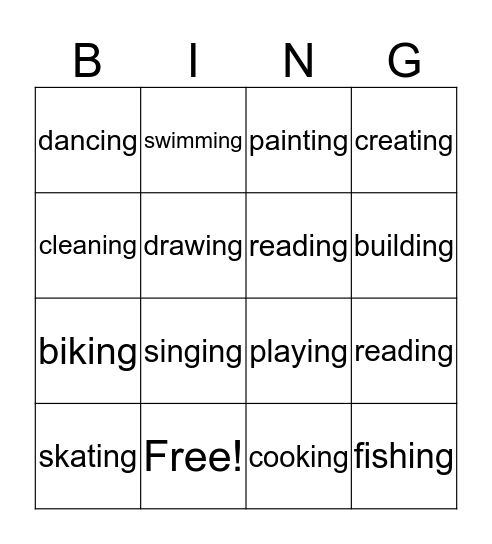 Things to do instead of tv Bingo Card