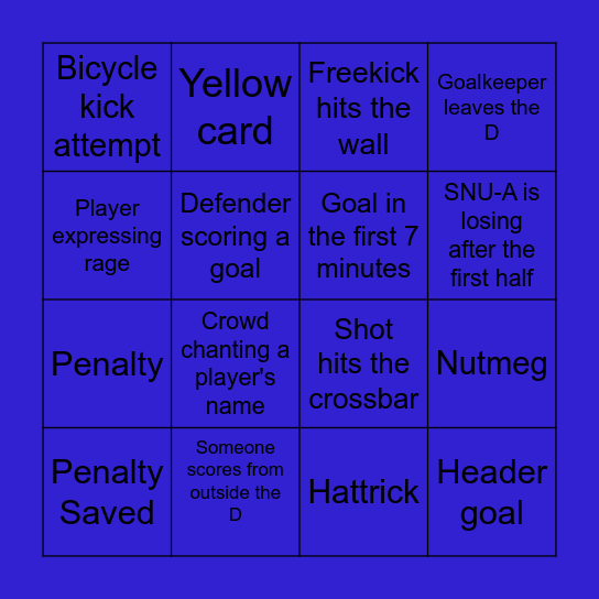 Football Bingo Card