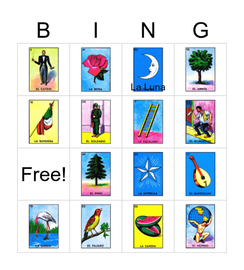 Loteria Bingo Card